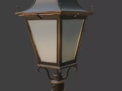 Classic Garden Street Light 3D model