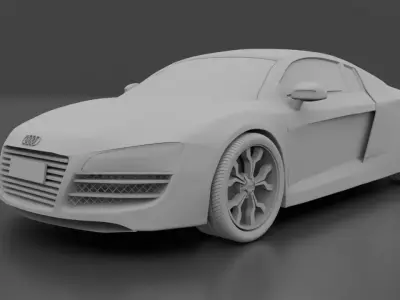Audio R8 model Low-poly 3D model