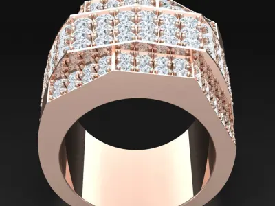 Luxury Men Rings Designs 5MR086 3D print model