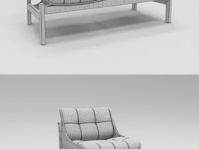 Luxury sofa  3D model