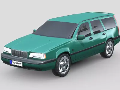 Volvo 850 wagon 1997 Low-poly 3D model