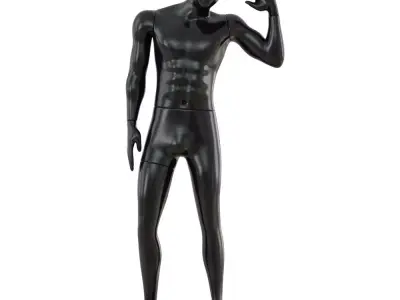 Black Male Mannequin Posing 63 3D model