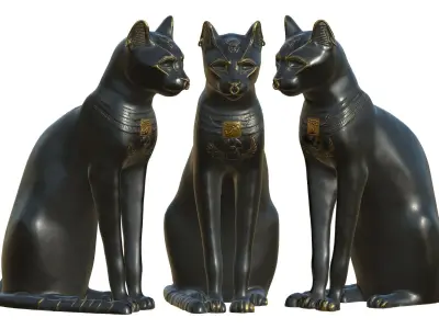 Statue 011 Low-poly 3D model