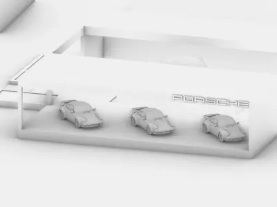 Porsche Pavillion on Greek Island 3D model