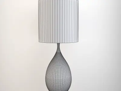 Elegant Faceted Glas Table Lamp 3D model