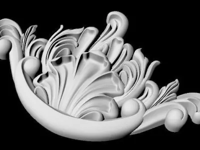 Central decor ornament for furniture 3D model 719