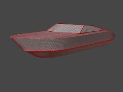 Luxury Speedboat Low-poly 3D model