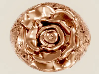 Flower Ring Luxury 3D print model