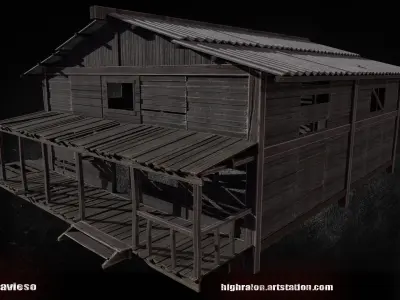 forest house modular Low-poly 3D model