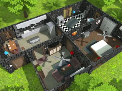 Easily Interiors Full Packs Low-poly 3D model