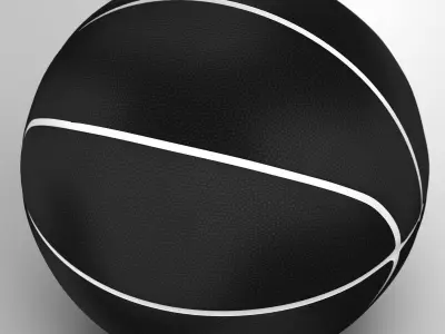 Black basketball ball Low-poly 3D model