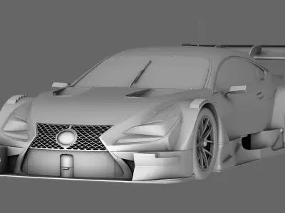 Lexus RC F GT500 Low-poly 3D model