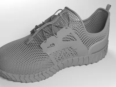 Breathable Material Sport Shoes  3D model