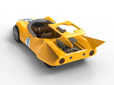 Speed Racer - Racer X Shooting Star car 3D Printing file 3D print model