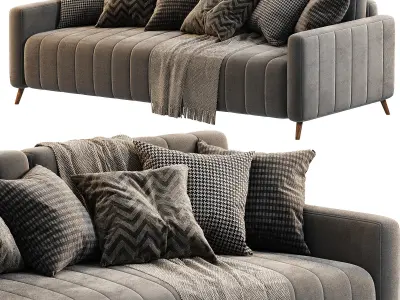 sofa Velvet Grey 3D model
