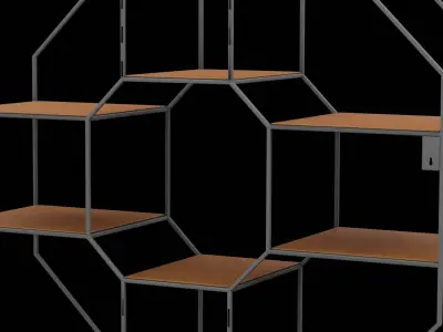 Geometrical Furniture Design Low-poly 3D model