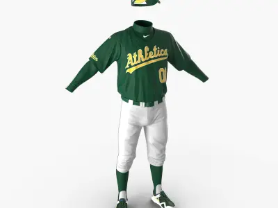 Baseball Player Outfit Athletics 2 3D model