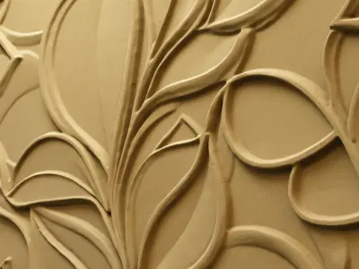 3D Wall Art for CNC - Modern Relief Panel 01 3D model
