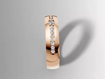 Diamond Line ring 3D print model