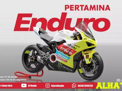 Panigale Superleggera V4 VR 46 Team Low-poly 3D model