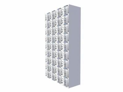 Lockers Lowpoly Model Low-poly 3D model