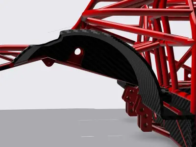 VC Valiant Promod tubular chassis with floors tubs firewall 3D print model