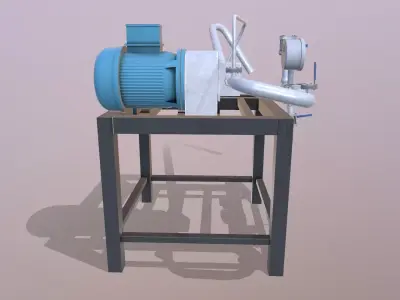 Pump with Stand Low-poly 3D model