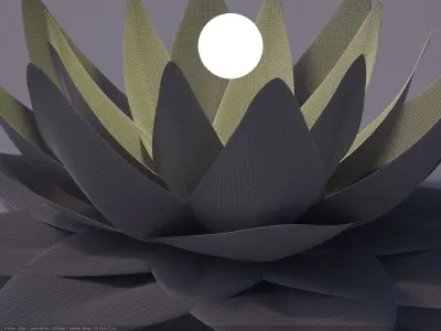 Glowing Lotus 3D model