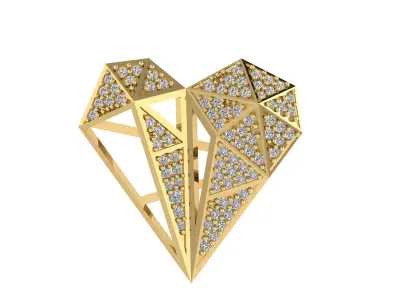 heart pendant 3d print model  3D print model