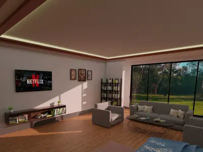 LUXURY BED ROOM INTERIOR 3D model