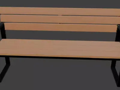 Park Bench 3D Model 3D model