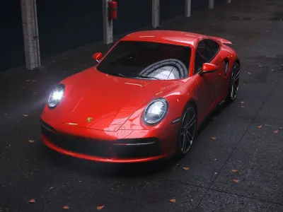 Car Render Scene - Garages - Corona render 3D model