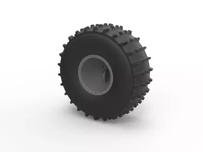 Offroad wheel 41 Scale 1 to 20 3D print model