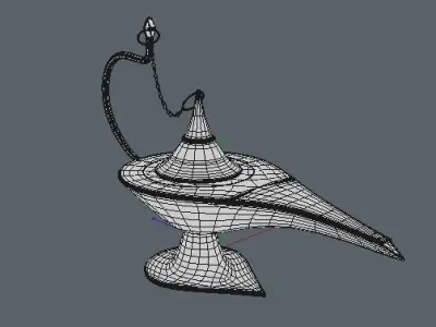 aladdin lamp Free 3D model