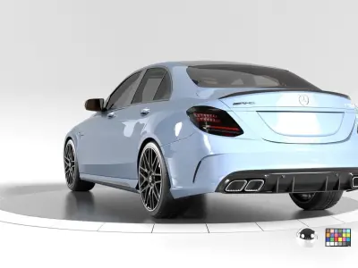 Mercedes C63 Sedan -Rigged- Render Ready-unreal-vray-redshift 3D model