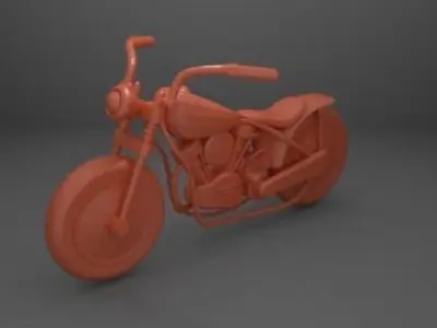 Chopper Motorcycle 3D print model