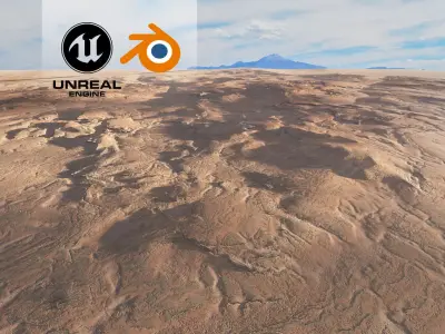 Desert Landscape Version 10 3D model