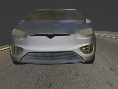 Tesla Model X  Electric car by Tesla 3D model