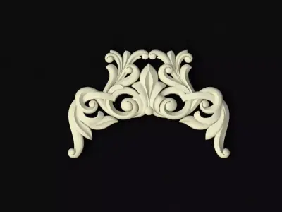 Central decor ornament for furniture 3D model 196