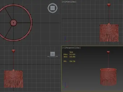 Boho Lampshade 3D model