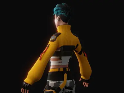 Rigged Female character Free 3D model