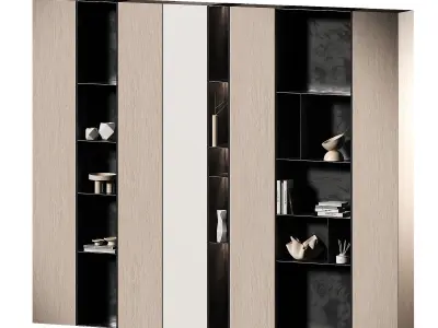 Modular cabinet furniture Modern Wardrobe kit minimalist 3D model
