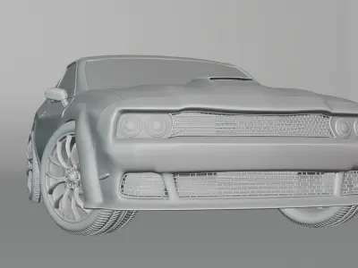 Dodge Challenger Hellcat Car 3d model 3D model