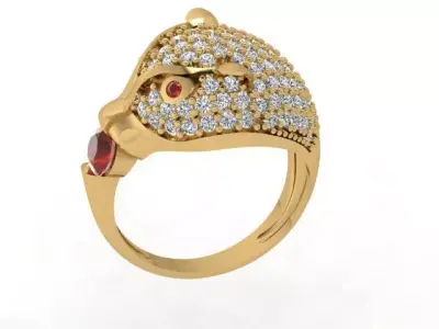 The Panther Ring 3D print model