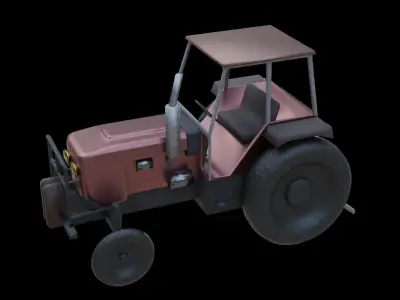 Tractor Low-poly 3D model