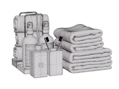 Urban bathroom set 3D model