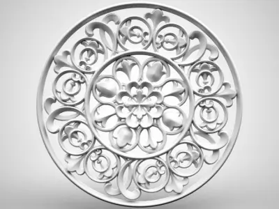 Engraving  no8 Low-poly 3D model