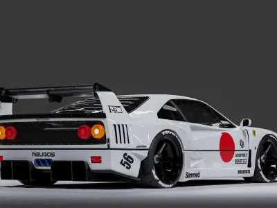 Ferrari F40 Liberty Walk LB 3D model
