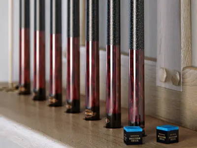 RH Brunswick exclusive tournament billiards cue rack 3D model