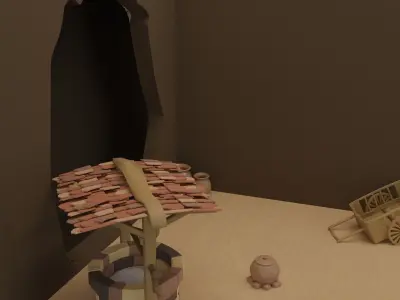 Sahara Desert  Free low-poly 3D model